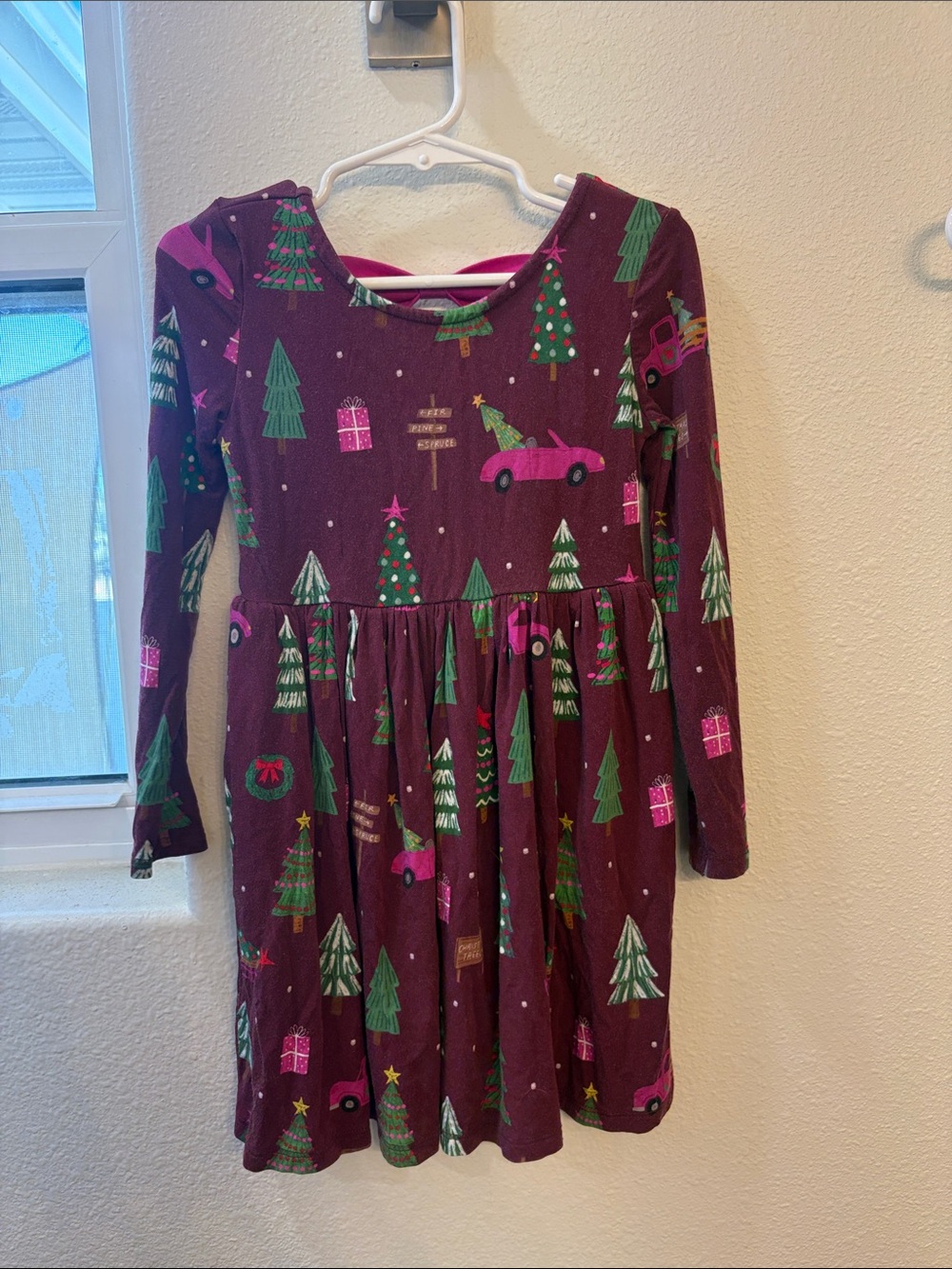 Little Sleepies Holiday Tree Print Dress